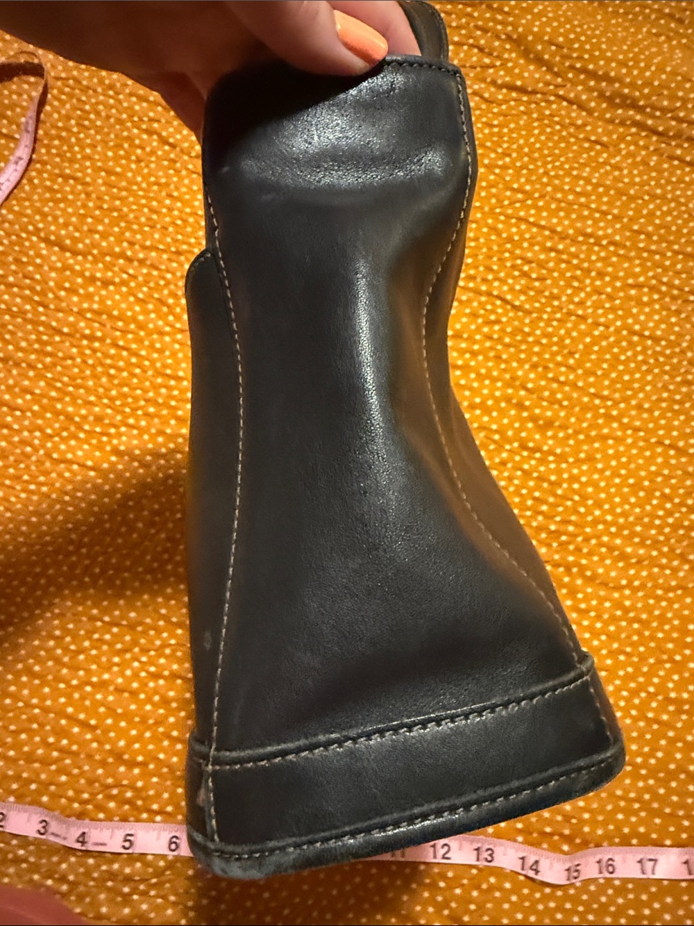Coach Black Leather Top-Handle Tote - Picture 8 of 12